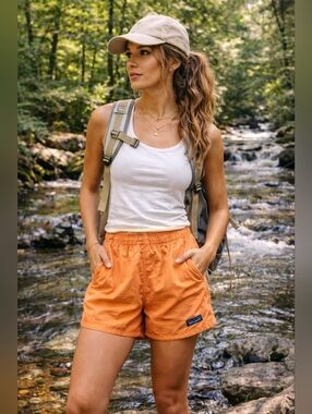 Patagonia Baggies Women’s XS Peachy Orange Athletic Hiking Beach Shorts